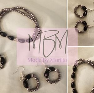 Handmade Bracelet and Earrings set w/ring
